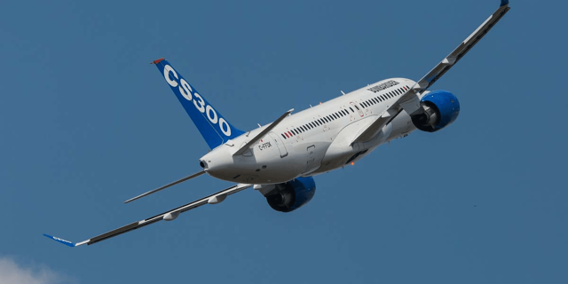 Bombardier CS300. Le Bourget 2017. Zdroj: Siae f_350c9847b34f4a855d79e59fdd2f6d56559681bc30765_1200_675-min.png